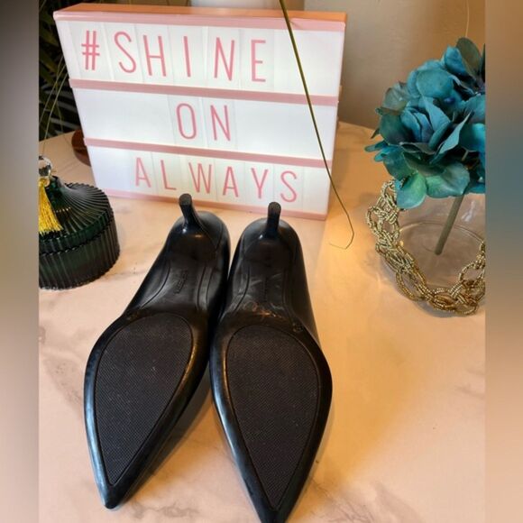 Women’s Black Heels 3” Kitten Pointed Toe Elegant Dress Shoes Size 7.5 - Picture 8 of 10